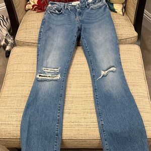 Frame Denim Light Blue Ripped Skinny Jeans